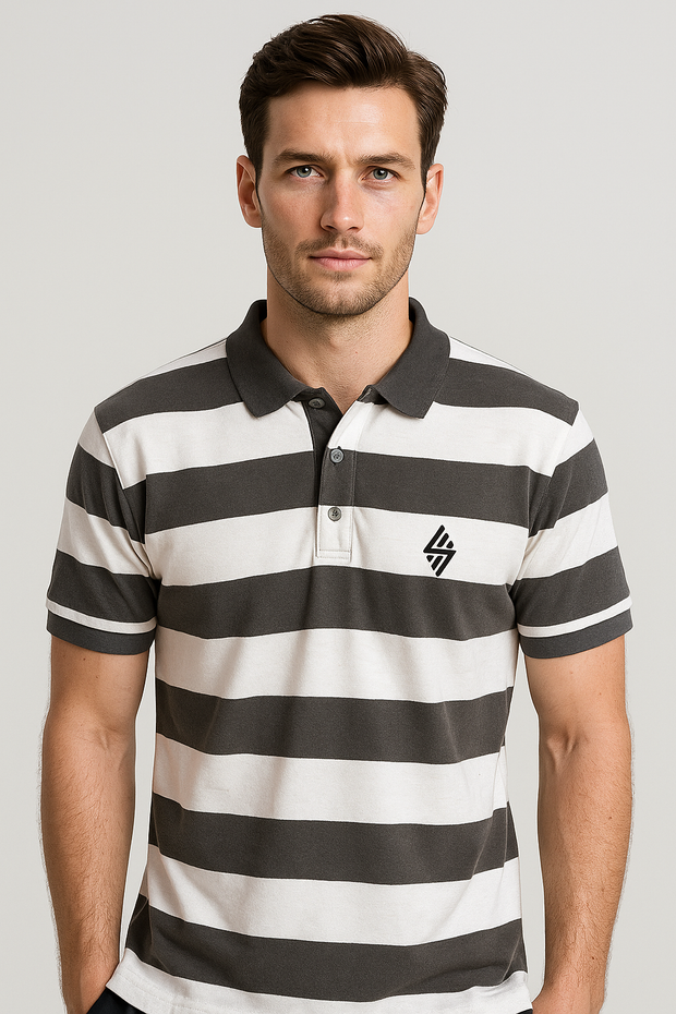 Gray & white Polo Tees