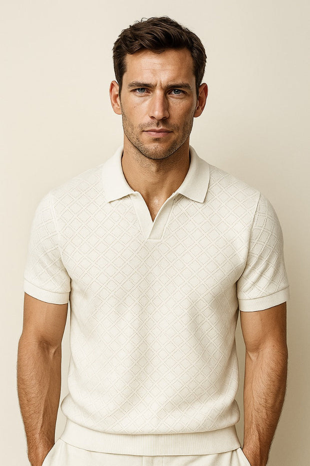 TEXTURED OLD MONEY POLO - 208