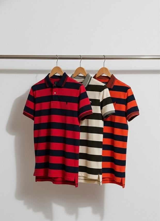 PACK OF THREE STRIPER POLO (111)